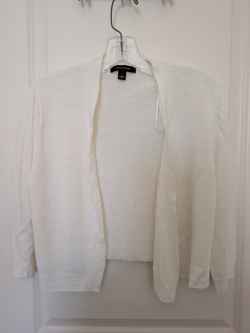 Ann Taylor Open-Front White Women's Cardigan Sweater